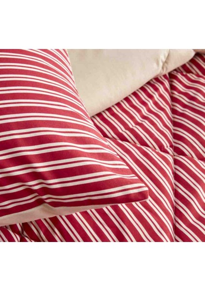 Maritime Stripe Tek Kişilik Comfort Set Red