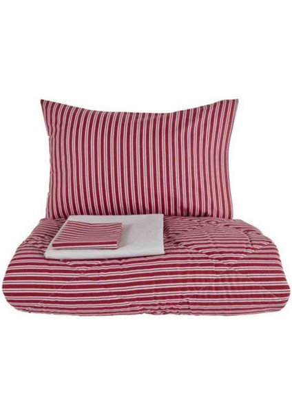 Maritime Stripe Tek Kişilik Comfort Set Red