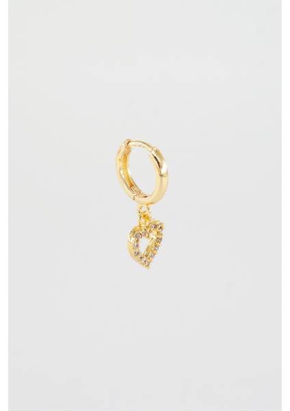 Kadın Zirkon Taşlı Kalp Figürlü 1 Adet Küpe modelleri