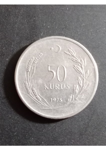 50 Kuruş 1975 Madeni Para. Eski Koleksiyon Madenî Para. Eski Para. Hatıra Para fiyatları