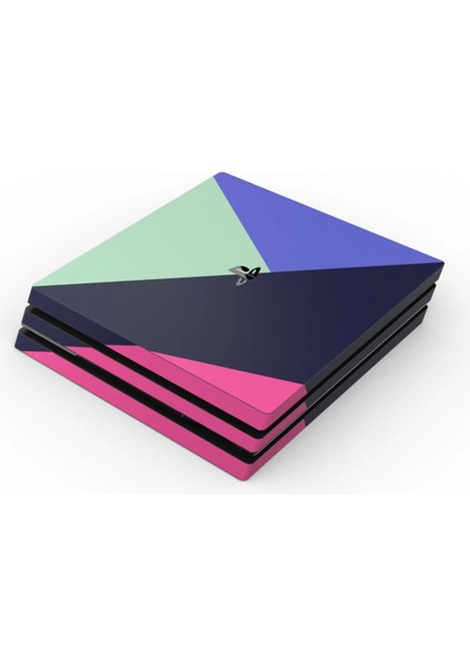Modern Minimal Renkler Playstation 4 Pro Sticker Kaplamalar