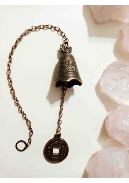 Feng Shui Guanyin Metal Çan Çin Şans Parası Dekoratif Zil Şans Tılsım Buda Çanı