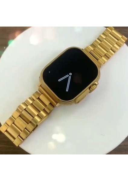 X8 Ultra Akıllı Saat Pusula Vücut Sıcaklık Nfc Gold Kordon Hediye 2023 Versiyon Watch 8