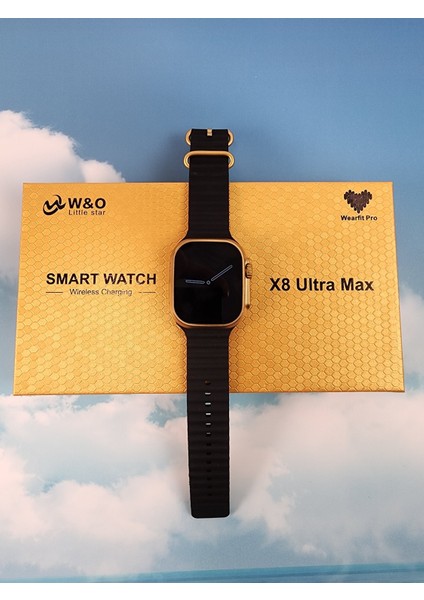 X8 Ultra Akıllı Saat Pusula Vücut Sıcaklık Nfc Gold Kordon Hediye 2023 Versiyon Watch 8