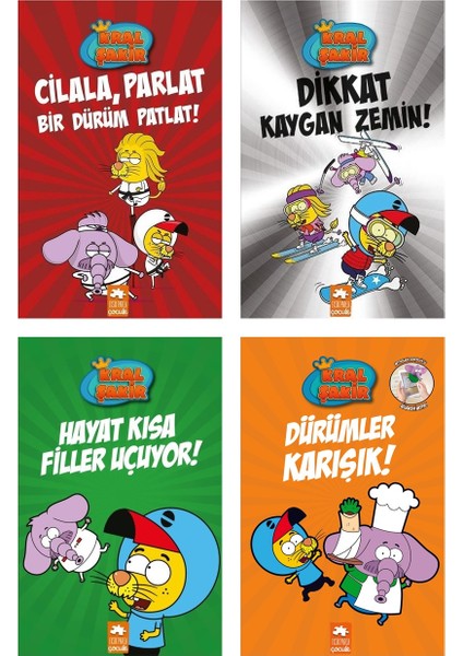 Kral Şakir 13 Cilala, Parlat Bir Dürüm Patlat -Dikkat Kaygan Zemin -Hayat Kısa Filler Uçuyor -Dürümler Karışık 4 Kitap