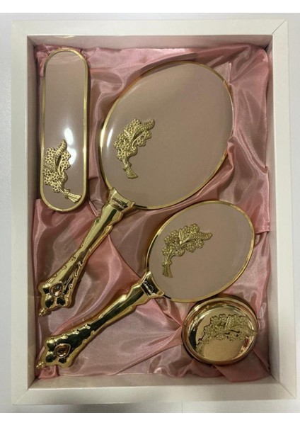 Gelin Ceyizlik Hediyelik Ayna Tarak Seti Yapraklı fiyatları