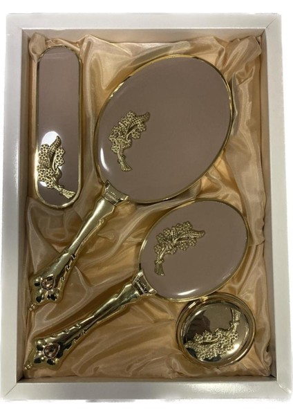 Gelin Ceyizlik Hediyelik Ayna Tarak Seti Yapraklı modelleri