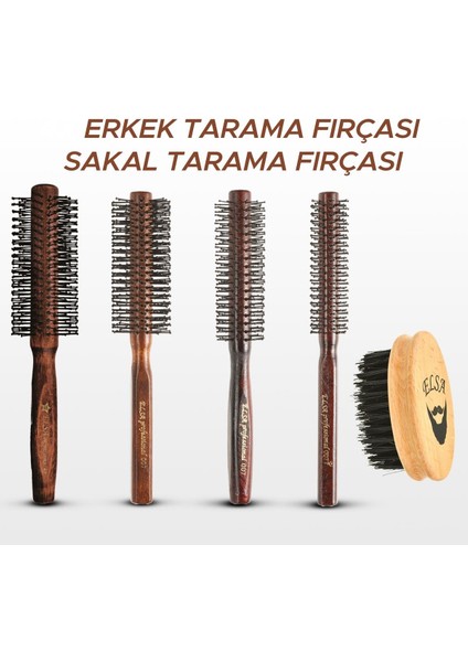 Professional 4'lü Erkek Tarama Serisi ve Sakal Fırçası 5li
