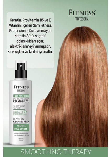 Durulanmayan Keratin Sütü 250 ml Onarıcı Dolgunlaştırıcı Vitamin E Provitamin B5 Saç Bakım Sütü fırsatları