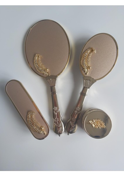 Gold Renk Gelin Bohçası Ayna Tarak Set Takım fiyatları