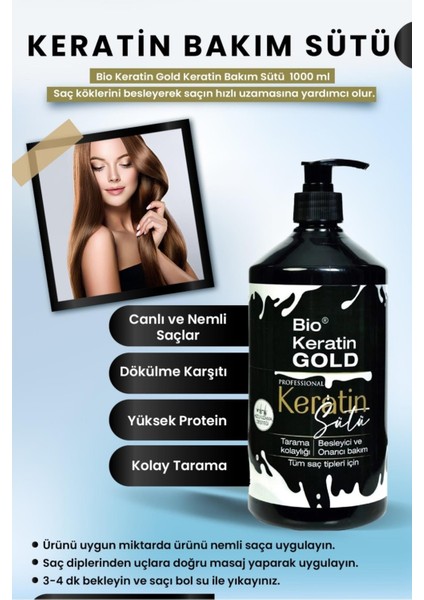 Bio Keratin Gold Keratin Bakım Sütü 1000 ml