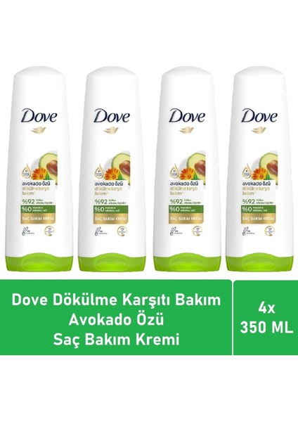 Avokado Özü Saç Bakım Kremi 350 ml - 4'lü Avantaj Paketi