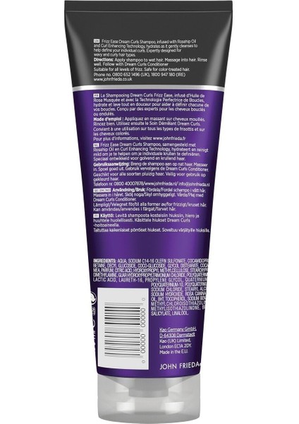 Frızz Ease Dream Curls Kusursuz Bukleler Şampuan 250 ml …MASKE-175 fiyatları