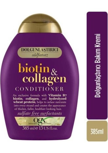 Dolgunlaştırıcı Biotin Bakım Kremi 385 ml
