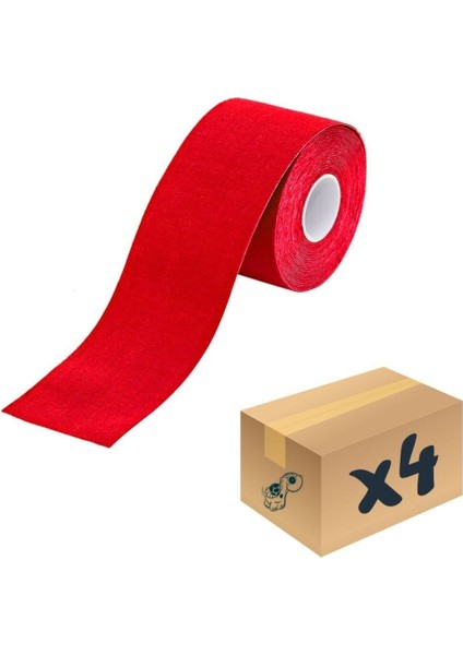 Vzn Tape Vzn Kinesio Sport Tape – Sporcu Bandı 5m x 5cm Kırmızı 4 Adet