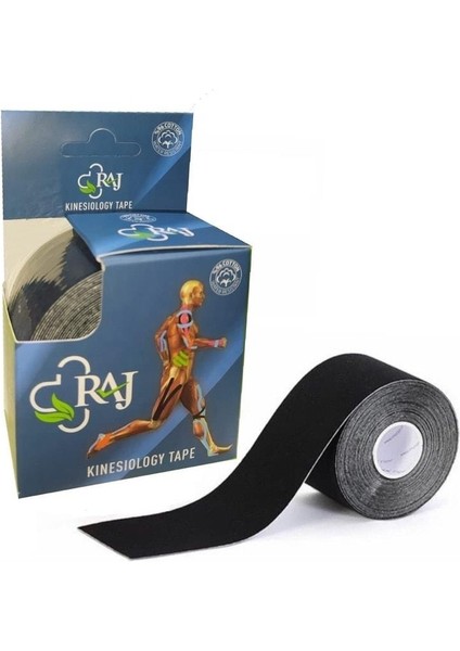 Siyah Tape Kinesio Sporcu Bandı 5m x 5cm