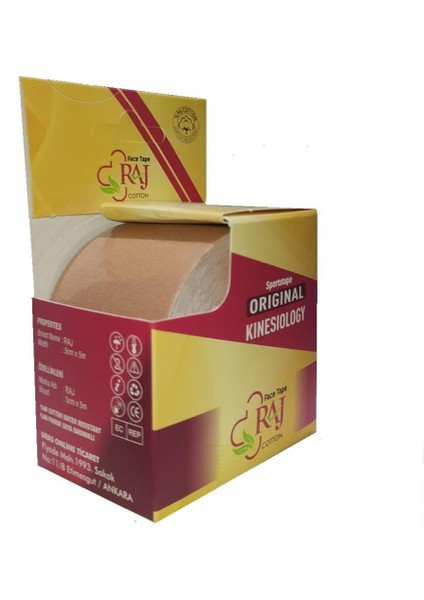 5cm x 5mt Tape Yüz Yogası Yüz Germe ve Gerdirme Bandı Için Therapy Cotton Kinesio fiyatları