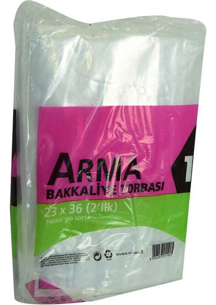 Naylon Torba Arma Şeffaf Bakkaliye Kuruyemiş Şeker Torbası 23X36 (2 Lik ) Takribi 190 Adet 1000 gr