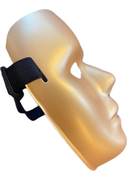 Tam Yüz Mat Altın Pvc Cosplay Maske fırsatları