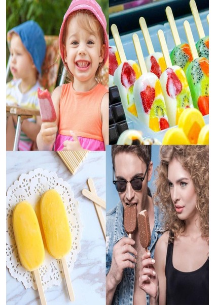 Magnum Dondurma Kalıbı 4'lü Pratik Magnum Silikon Dondurma Kalıbı Meybuz Kalıbı Buz Kalıbı