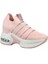 23Y300-4 Dolgu Topuk Pembe Kadın Sneakers 2