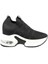 23Y300-4 Dolgu Topuk Siyah Kadın Sneakers 1