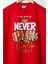 Erkek Never Give Up Oversize Baskılı Pamuklu Bisiklet Yaka Kısa Kollu T-Shirt 2