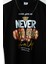 Erkek Never Give Up Oversize Baskılı Pamuklu Bisiklet Yaka Kısa Kollu T-Shirt 2