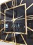 Golden Quare Black Model Altın Siyah Renk 60 Cm x 60 Cm Dekoratif Aynalı Duvar Saati 8