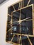 Golden Quare Black Model Altın Siyah Renk 60 Cm x 60 Cm Dekoratif Aynalı Duvar Saati 9