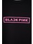 Blckpink Oversize Kız Çocuk Baskılı Bisiklet Yaka %100 Pamuk Siyah Tişört 3