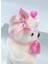 Anneler Günü Tüylü Kutup Ayısı Ayıcık Dekorasyon Süslü Fiyonklu Pembe Love 15 cm 2