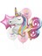 7 Parça Dev Unicorn 8 Yaş Harf Yıldızlı Folyo Balon Seti Doğumgünü Yaşgünü 1
