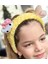Moda Peluş Oyuncak Hello Kitty Kedi 3D Bebek Çocuk Kadın Makyaj Bandana Saç Bantı Lastikli Sarı 1