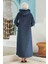 6329-KAPŞONLU Denim Kap Koyu Mavi 4