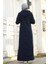 6463-KAPŞONLU Denim Ferace Lacivert 4