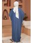 6571-TENSEL Abaya Koyu Mavi 4