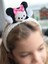 Sevimli Büyük 3D Boyutlu Oyuncak Peluş Minnie Mouse Fare Taç Fiyonklu Çocuk Kadın Tacı Beyaz 2
