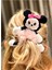 Pofuduk Tüylü Peluş Minnie Mouse Oyuncak Lastik Toka Yetişkin Çocuk Tokası Pembe 1