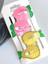 4lü Büyük Tropikal Pembe Şeftali Sarı Armut Metal Çıtçıt Yan Toka Set Çocuk Bebek 1
