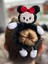 Sevimli Büyük 3D Boyutlu Oyuncak Peluş Tüylü Büyük Minnie Mouse Fare Toka Lastikli Kadın Çocuk Siyah 1