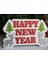 Yeni Yıl Yılbaşı Özel Büyük Strafor Kapı Duvar Dekor Simli Happy New Year Yazılı Geyikli Pano Süs 1