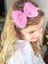 Özel Tasarım Büyük Parlak Sim Püsküllü Fiyonk Taşlı Taç Neon Pembe Kadın Çocuk Tacı 1