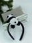 Sevimli Büyük Pofuduk Panda 3D Peluş Taç Siyah Beyaz Kadife Yetşkin Çocuk Tacı 3