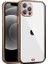 iPhone 12 Pro 6.1inç Gold Çerçeve Kamera Korumalı Bumper Kılıf 1