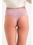 Pamuklu Yüksek Bel Tanga Külot Tekli High Waist Thong Lila 3