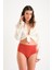 Pamuklu Yüksek Bel Tanga Külot Tekli High Waist Thong Kiremit 1
