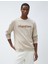 Yazı Baskılı Sweatshirt Bisiklet Yaka 2