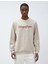 Yazı Baskılı Sweatshirt Bisiklet Yaka 3