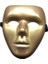 Tam Yüz Mat Altın Pvc Cosplay Maske 2